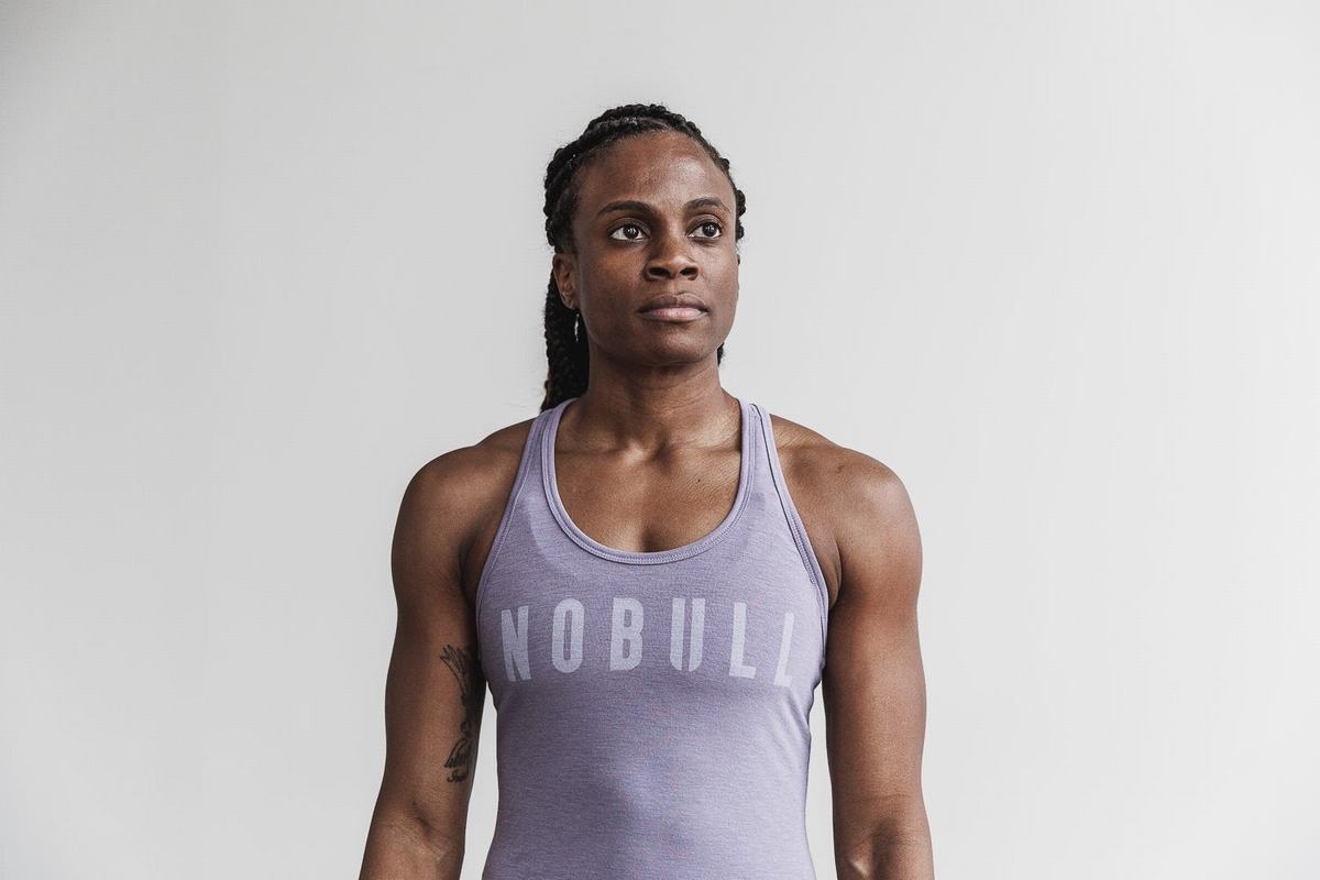 Nobull Racerback Women's Tank Tops Lavender | Australia (SQ2460)